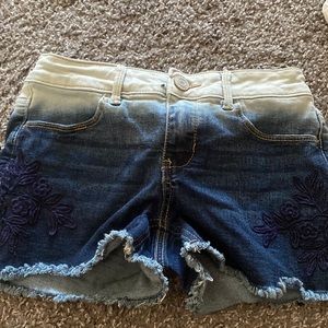 White to Blue Juniors shorts